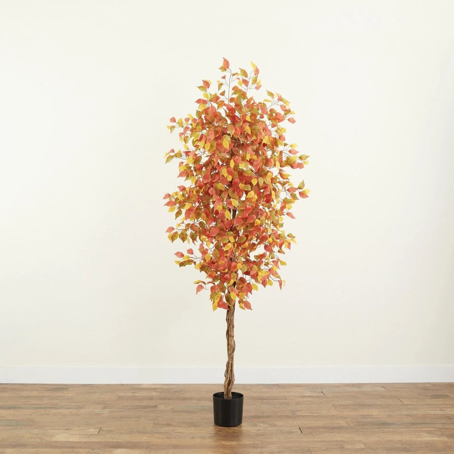 Autumn Ficus Artificial 7' Fall Tree Home Decor.