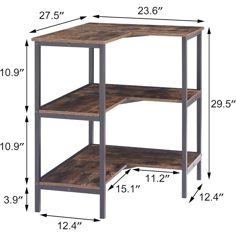 Corner 3 Tier Open Shelf,