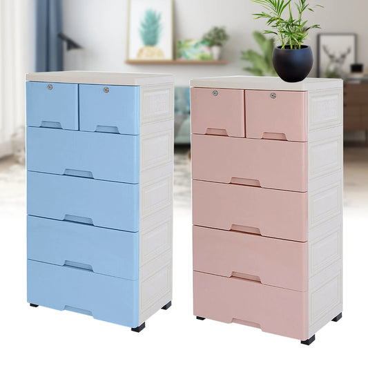 6 Drawer Plastic Dresser