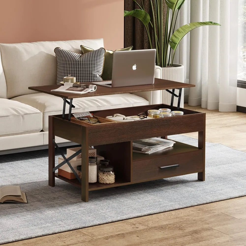 WLIVE Lift Top Coffee Table with Storage,Hidden Compartment