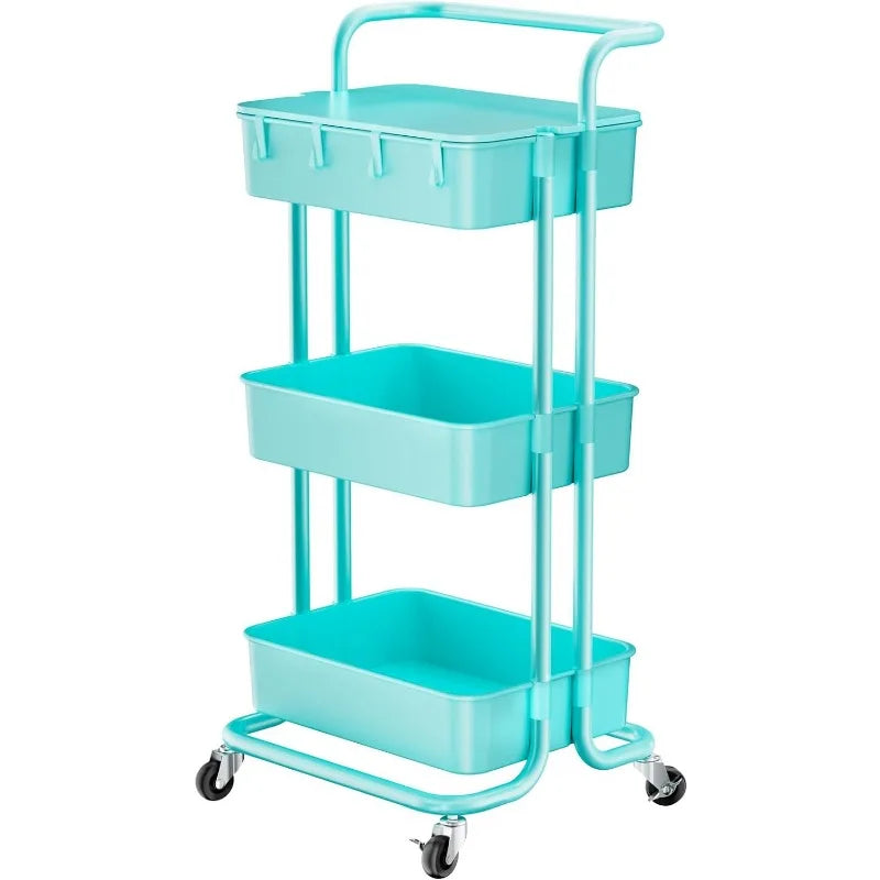 3 Tier Rolling Cart with Table Top