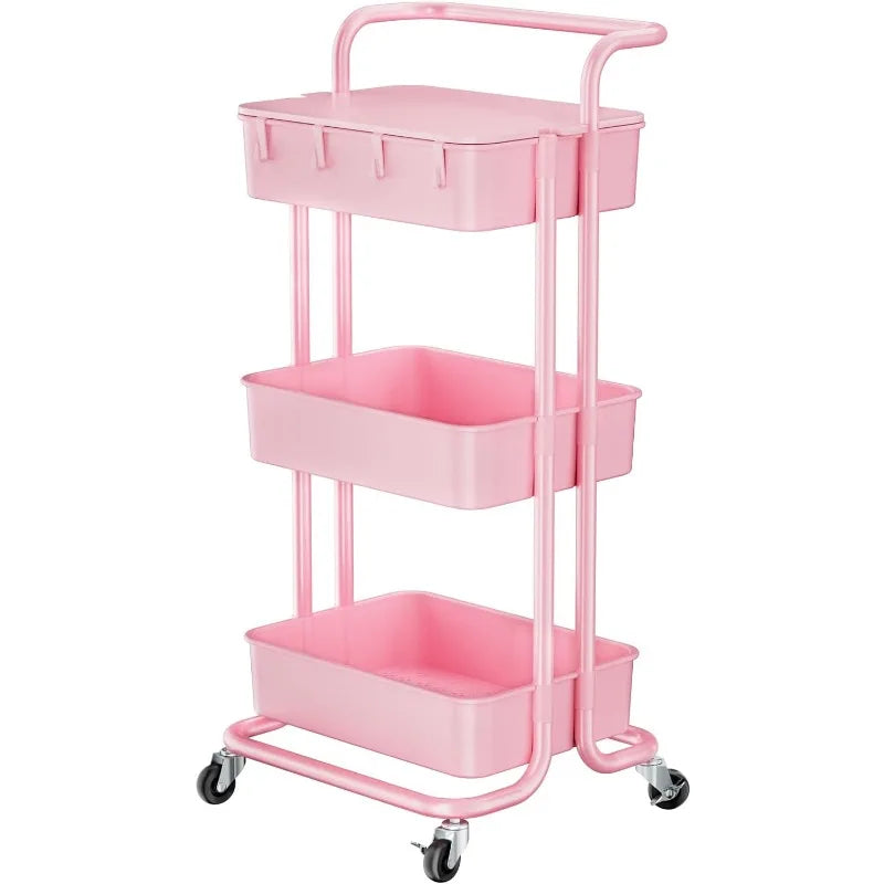 3 Tier Rolling Cart with Table Top