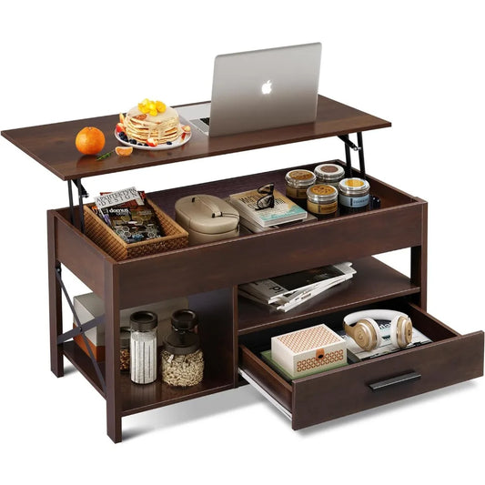 WLIVE Lift Top Coffee Table with Storage,Hidden Compartment