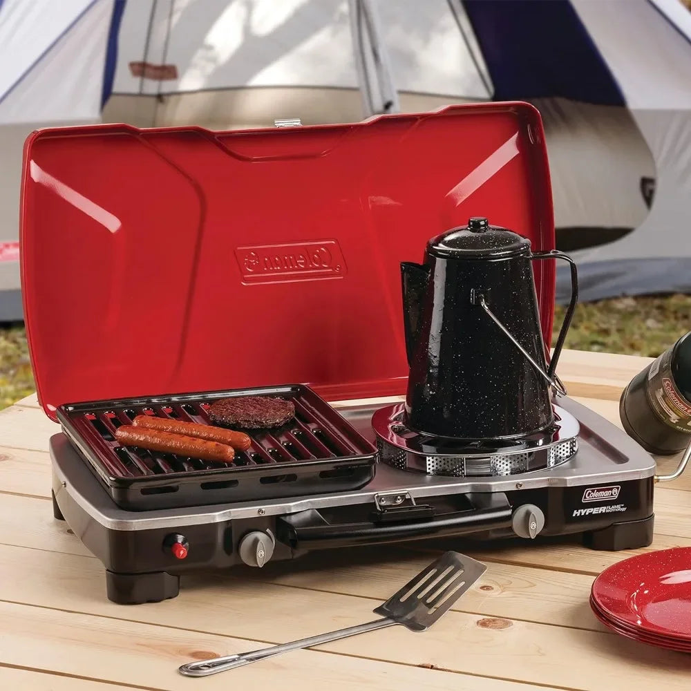 2 Burner 3-IN-1 Propane Stove Grill