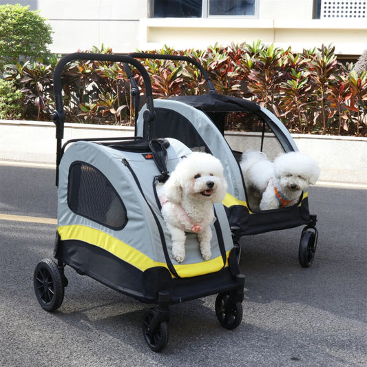 4-Wheeled Foldable Pet Stroller